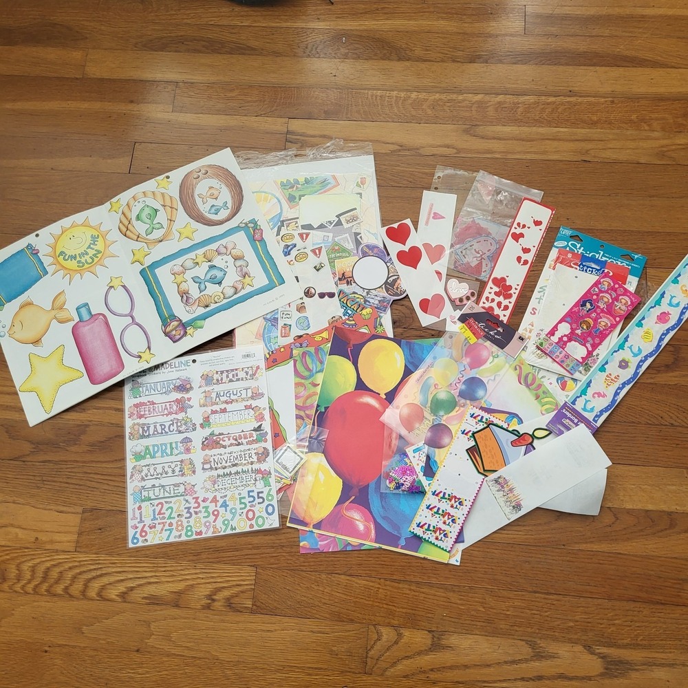 Assorted Stickers Scrapbooking Arts Crafts Travel‎ Birthday Heart